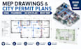 create mep drawings, hvac, plumbing and city permit plans