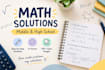 provide clear math solutions for middle and high school