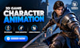 do 3d game character animation 3d rigging model unreal engine ue5 game animation