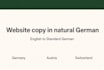 localize your website into natural german