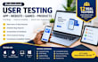 test and review your website, mobile apps, games, product, with 12 testers