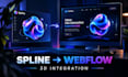 integrate your spline 3d model into webflow website