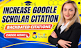 increase google scholar citations, journal article citations, backdated citation