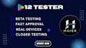 provide app testing, 12 testers, google play console and ios testing