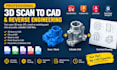 reverse engineering 3d scan to cad stl to step and mesh to cad