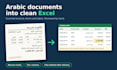 convert arabic scanned documents and invoices into excel