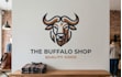 make modern buffalo logo for your shop