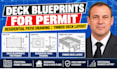 deck blueprints for permit, residential patio drawing, timber deck layout