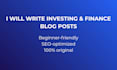 write beginner investing and finance blog posts