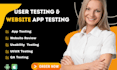 do app testing and website testing, QA, iphone, ipad and andriod user testing
