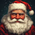 create santa portrait art