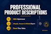 write product descriptions for your products