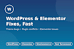 fix wordpress theme, elementor, or plugin issues fast