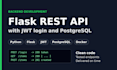 build a flask rest API with jwt login and postgresql