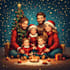 draw custom christmas caricatures for winter