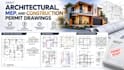 draft architectural, mep, and construction permit drawings