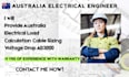 provide australia electrical load calculation cable sizing voltage drop as3000