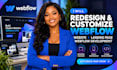 redesign, customize webflow website, webflow landing page, webflow development