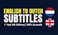 translate and subtitle your video into dutch