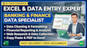 do expert excel data entry, data cleaning, and financial analysis