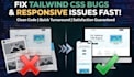 fix tailwind css bugs and design responsive frontend web pages