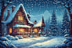 design cinematic christmas winter scene illustrations