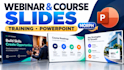 design webinar powerpoint, online course slides and training deck with morph