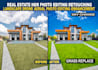 real estate and landscape photo edit, image retouch, sky change, grass replace