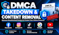 takedown harassing daformatory facebook,instagram,tiktok,remove mugshots by dmca