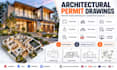 create architectural permit drawings, floor plans, elevations and sections