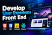 develop your website as front end developer