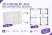 create professional 2d house plans and architectural drawing