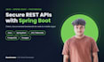 develop a secure rest API backend with java spring boot