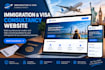 build immigration website, visa consultant website, visa application book