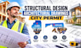 structural design, architectural drawing, city permit in illinois, maryland