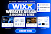 build wix website design, wix website redesign, or wix business website design