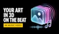 create a 3d audio reactive music visualizer from your own art