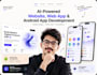 build ai powered websites, web apps and android apps