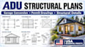 design adu garage conversion structural permit plans, calculations USA