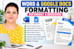 reformate and redesign your word and google docs