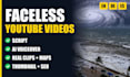 create faceless youtube videos with script, ai voiceover and thumbnail