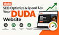 redesign SEO optimize and speed up your duda website for higher google ranking
