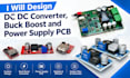 design dc dc converter buck boost and power supply pcb