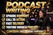 write SEO optimized podcast show notes with timestamps