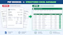 convert PDF and web data to excel and dashboards
