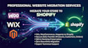 migrate woocommerce, wix, or magento to shopify store perfectly