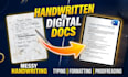 transcribe handwritten notes into clean documents