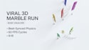 create a satisfying 3d marble run music video in blender