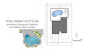 draw pool permit plot plan with barrier fence, equipment and setback dimensions
