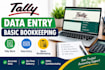 do data entry, excel, tally and bookkeeping